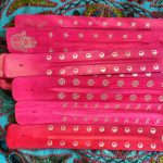 Incense sticks holder wood magenta