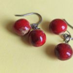 Cherries náušničky keramické 1x1cm