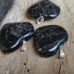 Necklace turmaline heart 2*2,5 cm