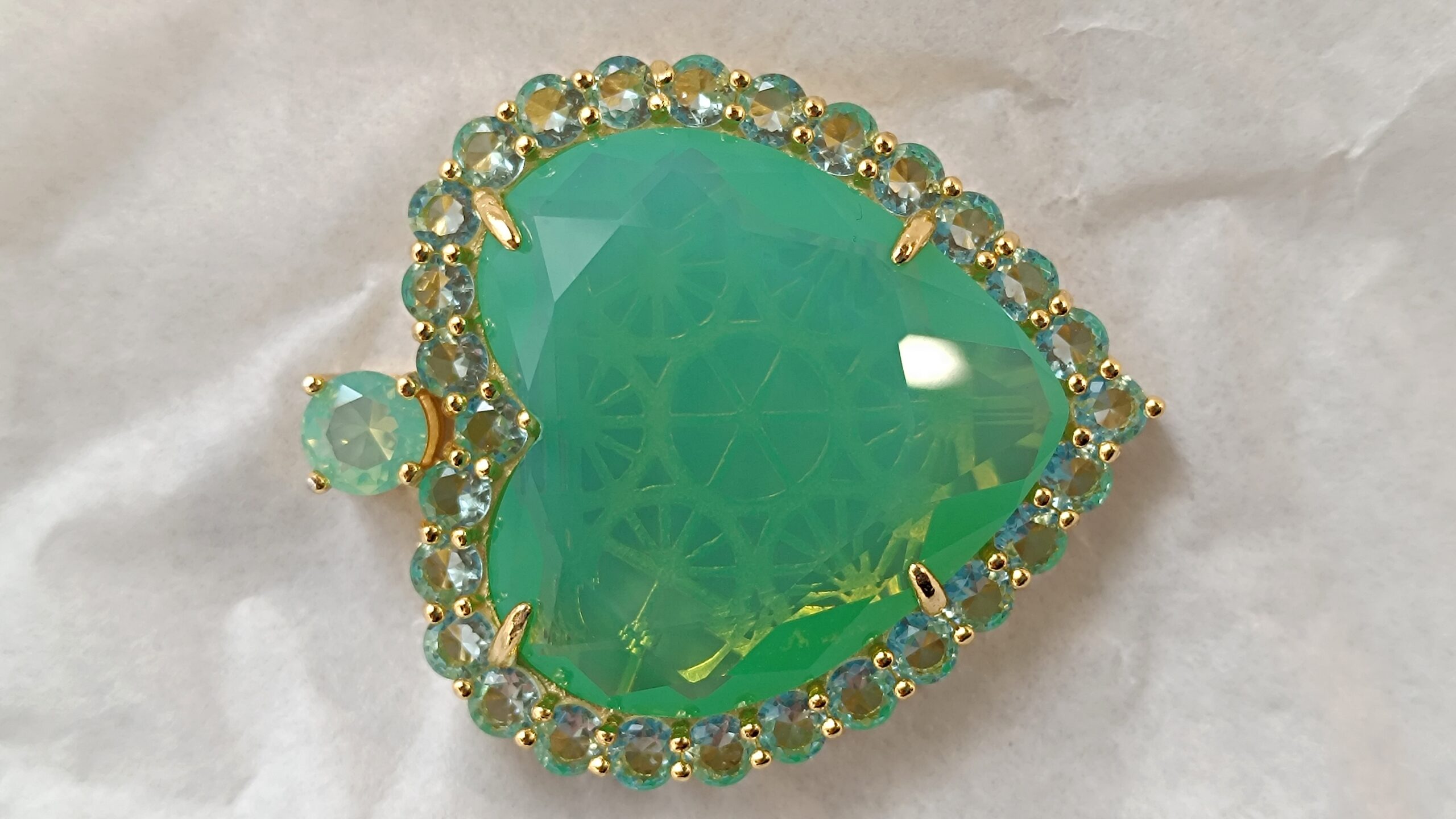 IMG_20251015_160516 Andara - srdiečko  💙 SRDCE OCEANU ..."2"... 3,5x3,5 cm - Image 1