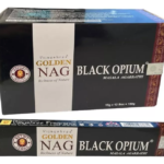 Vonné tyčinky Vijayshree Golden Nag Black opium - Čierne opium 15 g