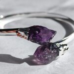 Bracelet amethyst silver plated