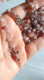 Prayer beads from stones violet 38*4mm