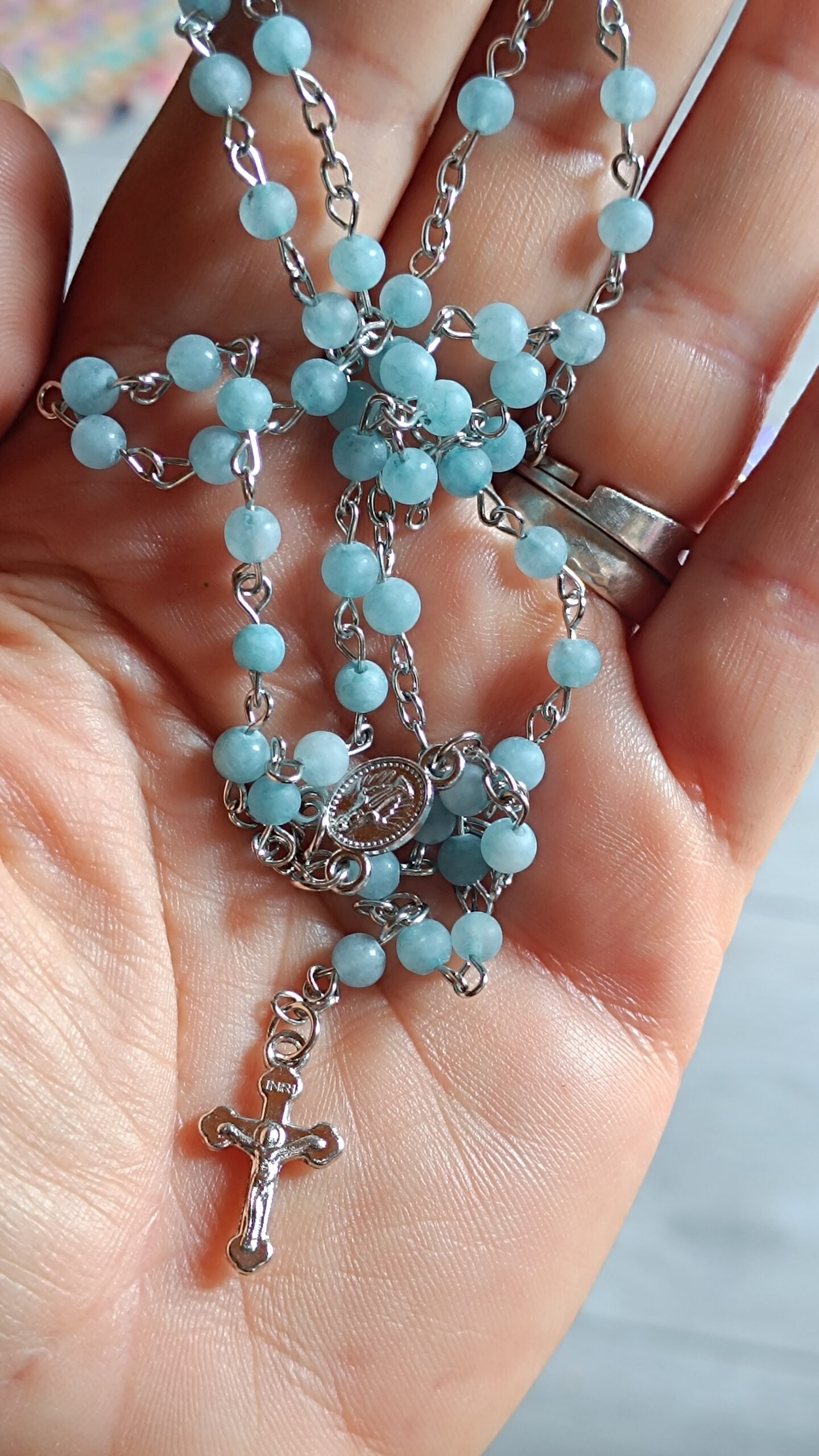 IMG_20250815_131903 Ruženec kamienkový "nezábudkový" 38x4 mm♥ - Image 1