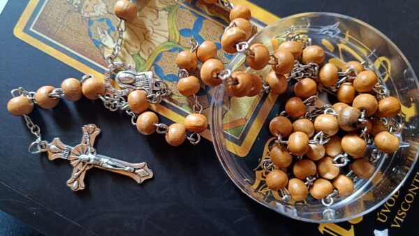 Prayer beads from wood brown 49*4mm - Image 1