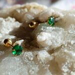 Andara ♥  Andaré  * náušničky bodky * 4x12 mm zelené