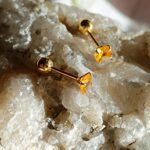Andara ♥  Andaré  * náušničky bodky * 4x12 mm žlté