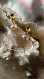 Andara ♥  Andaré  * náušničky bodky * 4x12 mm ružové