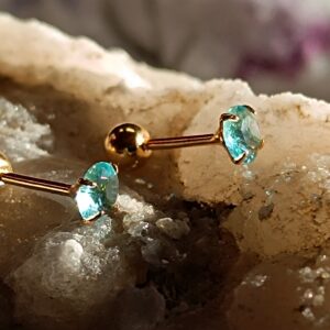 Andara ♥  Andaré  * náušničky bodky * 4x12 mm bledo-modré