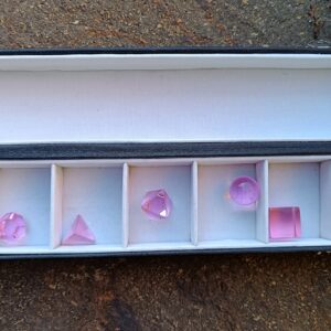 Andara - krabička s andarkovými posvätnymi symbolmi Platónske telesá *RUŽOVÁ*