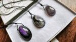 Yoni egg (set 3 pc S/M/L) amethyst (drilled)
