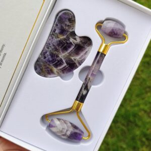 Masážna sada GUA SHA ametyst