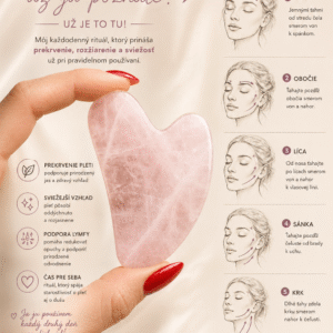 GUA SHA (guaša) masážna pomôcka - ruženín