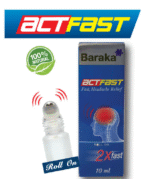 BARAKA ACT FAST roll-on Ajurvédska zmes esenciálnych olejov na migrénu a bolesť hlavy - 10 ml