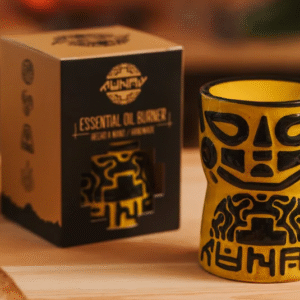 keramická aromalampa MUNAY Ayahuasca Peru žltá